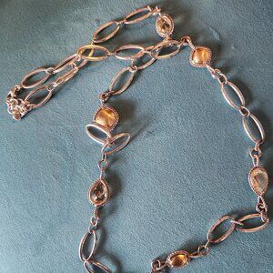 BRIGHTON ~ Your True Color Joyful 42” Long Necklace Silverplate Two-Tone